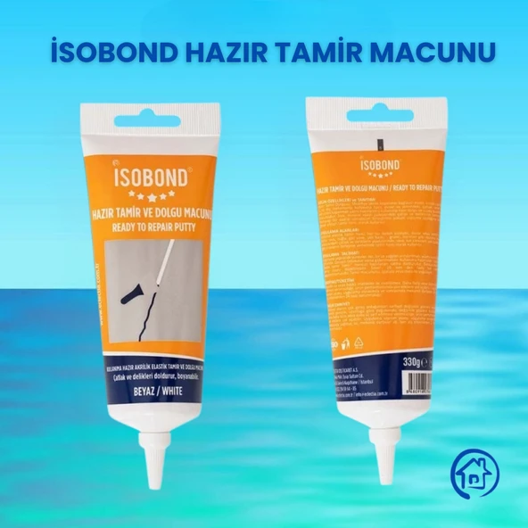 Isobond Hazır Tamir ve Dolgu Macunu, 330 Gram - Beyaz ürün görseli 1