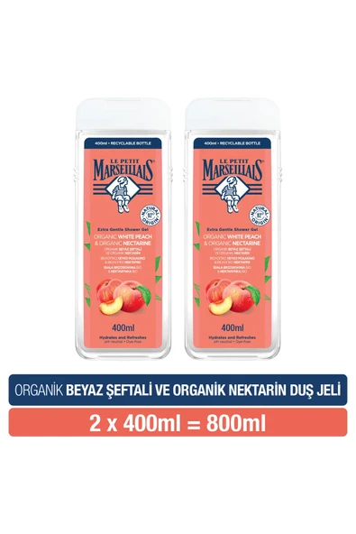 Le Petit Marseillais Duş Jeli Şeftali Ve Nektarin 400 ml x 2 ürün görseli 1