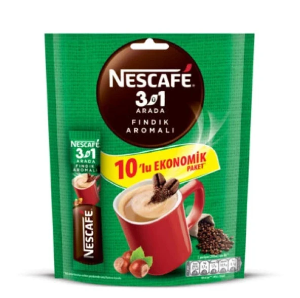 Nescafe 3'ü 1 Arada Fındık Aromalı Kahve 17 gr 60 Adet ürün görseli 1