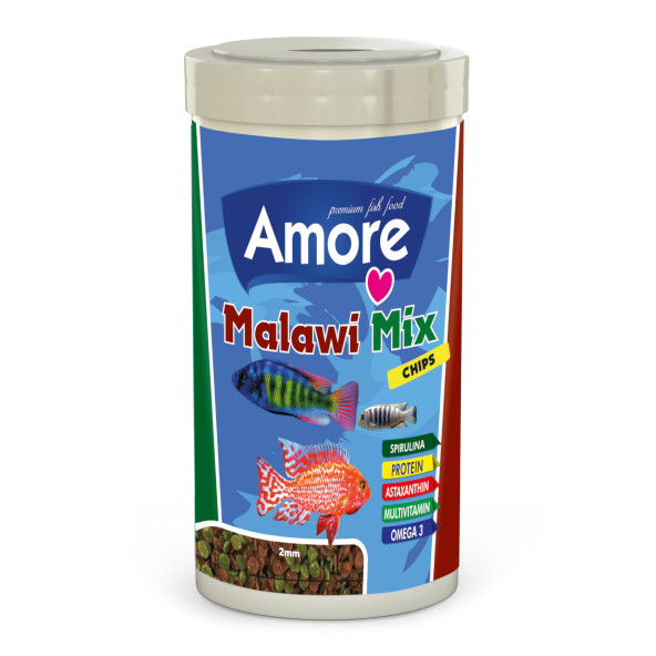 Amore Malawi Mix Chips 1000 ml Tanganyika Cichlid Akvaryum Balık Yemi ürün görseli 1