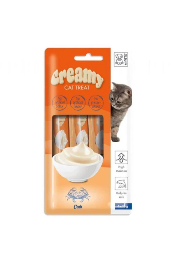 M-Pets Creamy Yengeçli Sıvı Kedi Ödülü 4x15gr ürün görseli 1