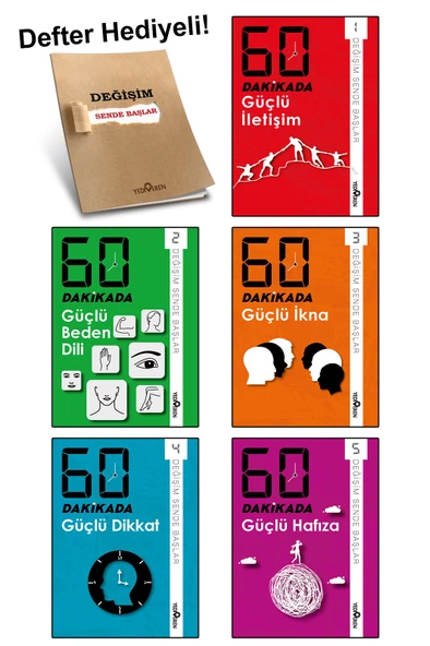 60 Dakikada Güçlü Kişisel Gelişim Seti Defter Hediyeli 5.Kitap ürün görseli 1