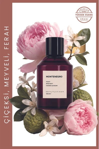 Montenegro 100 Ml Unisex Niche Parfüm Şakayik Misk Ferah ürün görseli 1