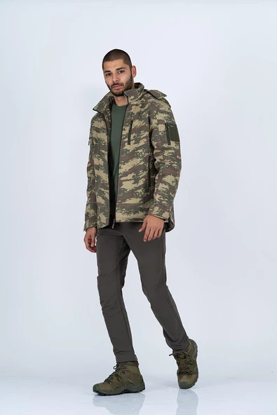 Combat Tactical Outdoor Kamuflaj Mont Su Rüzgar Geçirmez Erkek Softtjell Mont - 305 ürün görseli 1