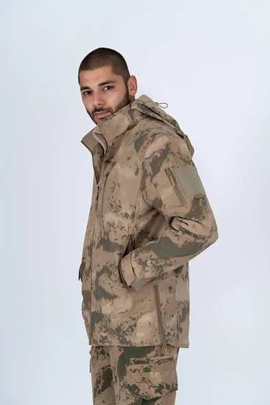 Combat Tactical Outdoor Kamuflaj Mont Su Rüzgar Geçirmez Erkek Softtjell Mont - 305 ürün görseli 1