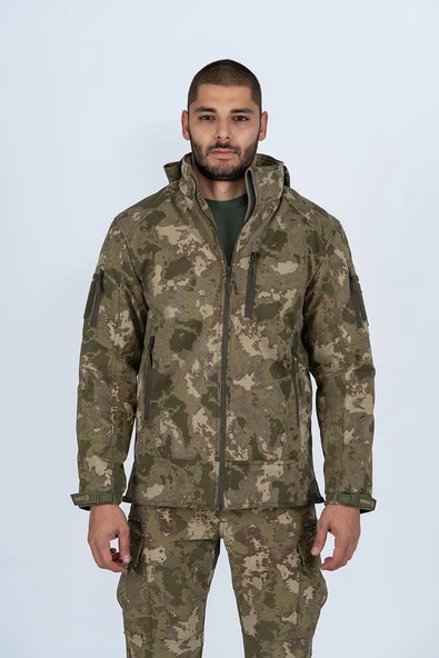 Combat Tactical Outdoor Kamuflaj Mont Su Rüzgar Geçirmez Erkek Softtjell Mont - 305 ürün görseli 1