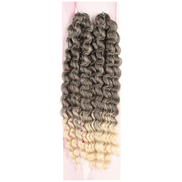Nice Bulk Afro Su Dalgası Saç - Kahve / Platin Ombreli NiceBulk-4/613 ürün görseli 1