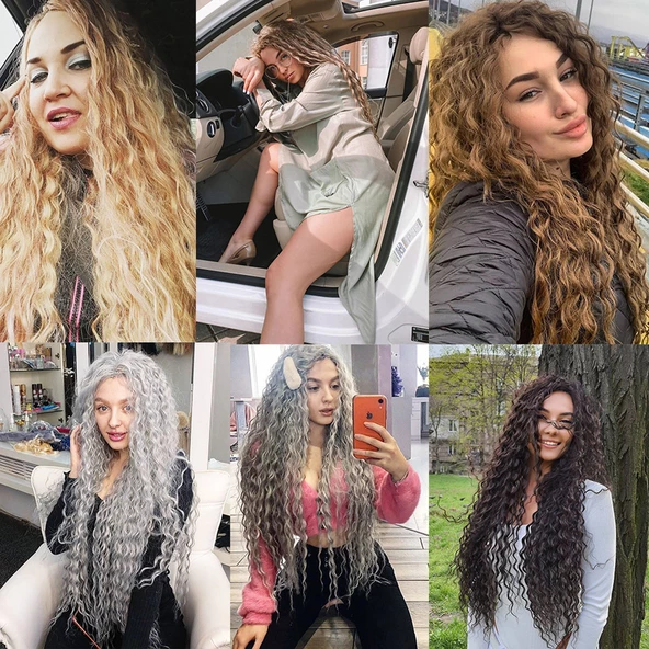 Brazilian Afro Dalgası Saç - Kahverengi Brazilian-4 ürün görseli 1