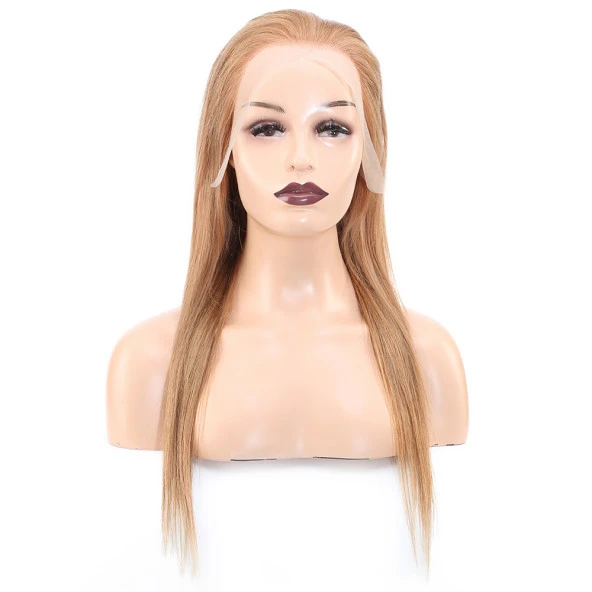 Düz Front Lace Gerçek Tül Peruk - Kumral - 60-65cm STW10-20INCH ürün görseli 1