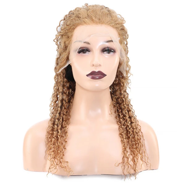 Afro Dalga Front Lace Gerçek Tül Peruk - Balköpüğü - 60-65cm WW12-20INCH ürün görseli 1