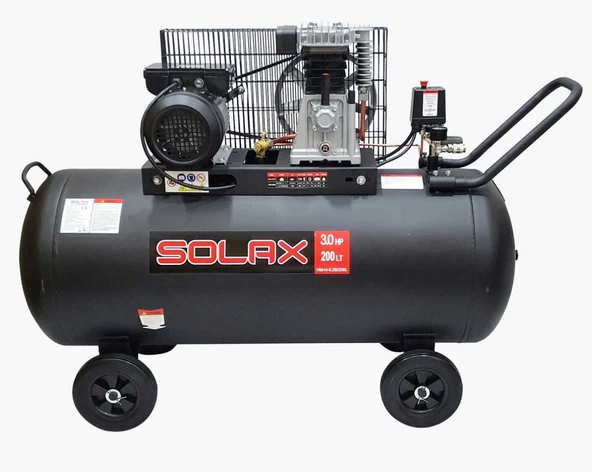 Solax Bal-0.25/8-200 Tekerlekli Hava Kompresörü 200 Litre ürün görseli 1
