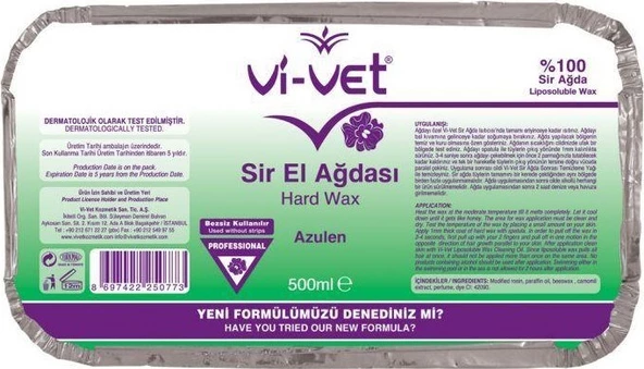 Vivet Sir Ağda Azulen Kalıp Ağda 500 Ml ürün görseli 1