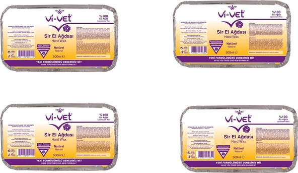 Vi-Vet Sir El Ağdası Naturel Kalıp Ağda 500 mlX4 Sarı ürün görseli 1