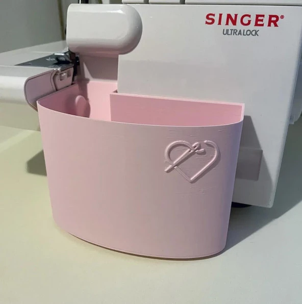 Singer Overlok Makinası Çöp Kutusu XL Pembe ürün görseli 1