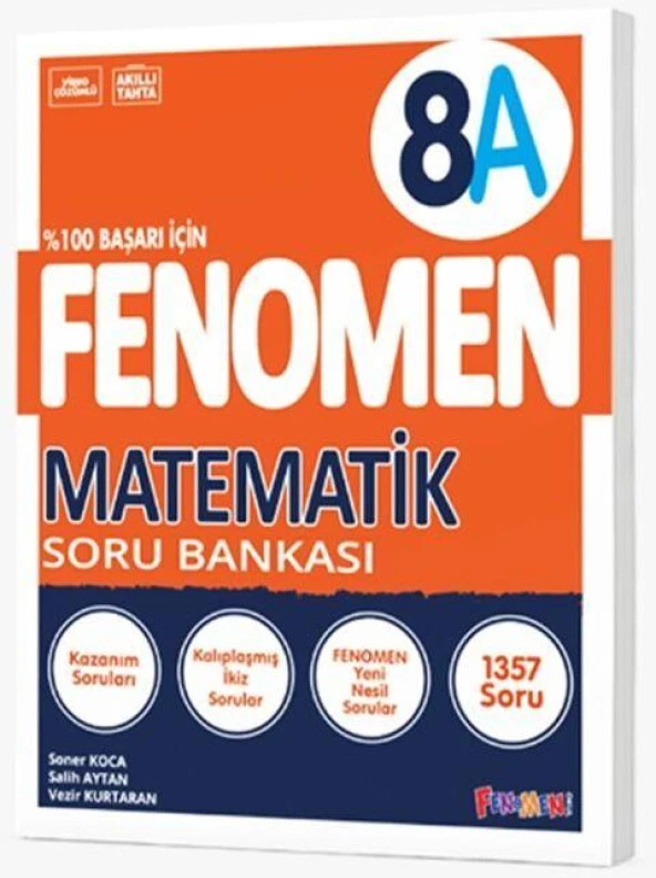 8. Sınıf Fenomen Matematik A Soru Bankası Fenomen Okul Yayınları ürün görseli 1
