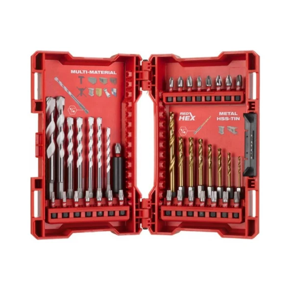 Milwaukee Shockwave Delme Vidalama Seti 39 Parça 4932479854 ürün görseli 1