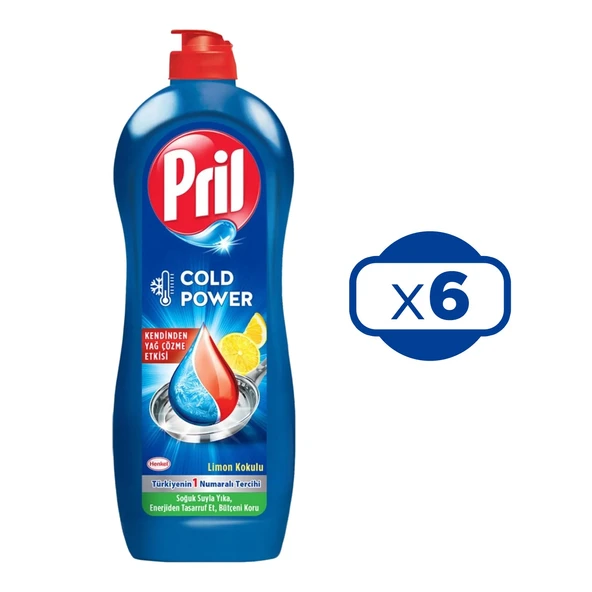 Pril Cold Power Sıvı Elde Yıkama Deterjanı 6 x 675 gr - Resim 2