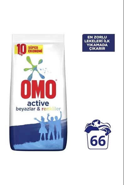 Omo Active Beyazlar Ve Renkliler 10  Kg ürün görseli 1