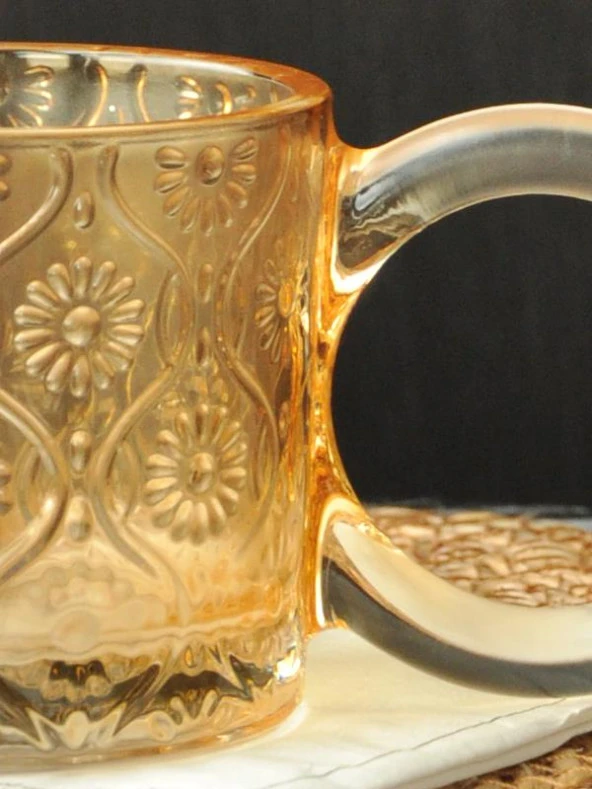 Hicheo Cam Bardak-Kupa Sarı 200 ml - Resim 2