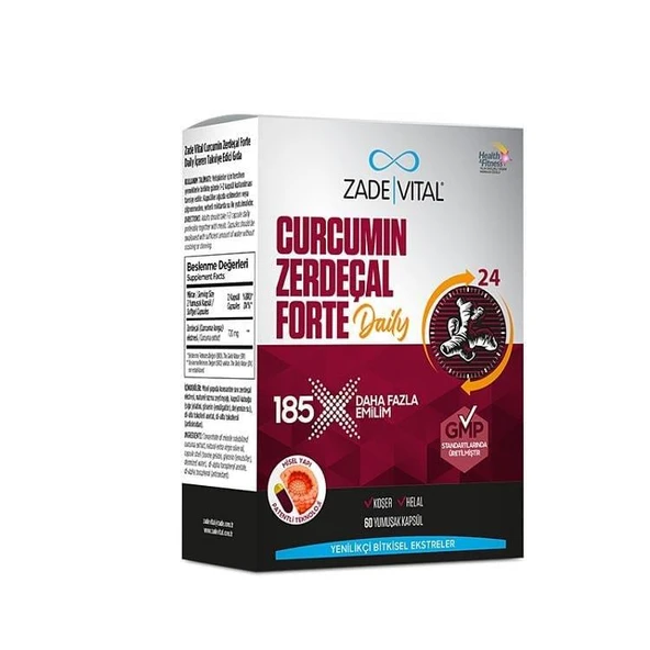 Zade Vital Curcumin Forte Zerdaçal 60 Kapsül ürün görseli 1