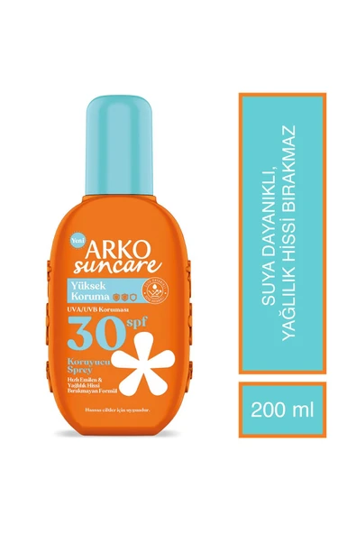 Arko Suncare Spf30 Yüksek Korumalı Vücut Güneş Spreyi 200 ml ürün görseli 1