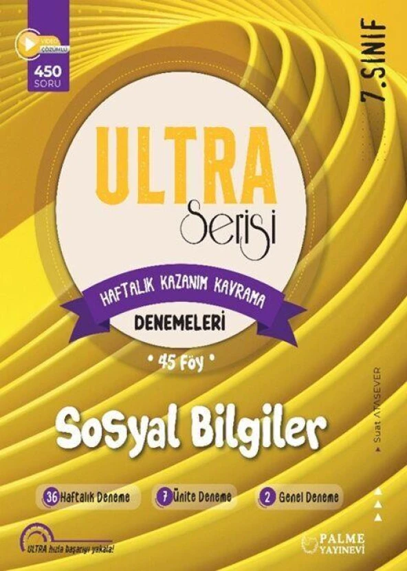 7. Sınıf Sosyal Bilgiler Ultra Serisi Denemeleri 45 Föy Palme Yayınları ürün görseli 1