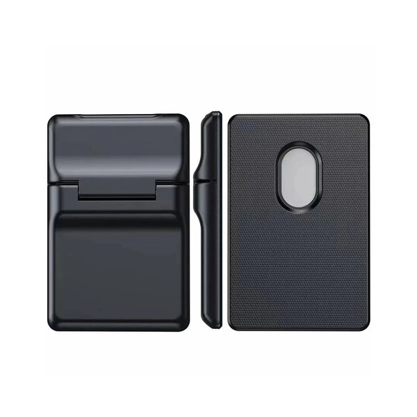CRD-05 Sade Tasarımlı 2 Hazneli PU Magnetik Standlı Kartlık ürün görseli 1