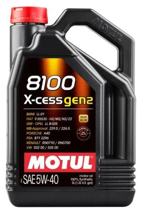 Motul 8100 X-cess Gen2 5w40 - 5 Litre - Resim 5