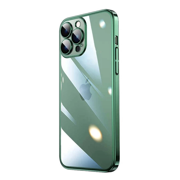 iPhone 13 Pro Max Uyumlu  Uyumlu KılıfSert PC Renkli Çerçeveli Riksos Kapak ürün görseli 1