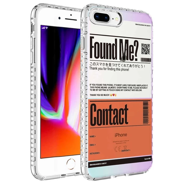 iPhone 8 Plus Uyumlu  Uyumlu KılıfAirbag Kenarlı Renkli Desenli Silikon Elegans Kapak ürün görseli 1