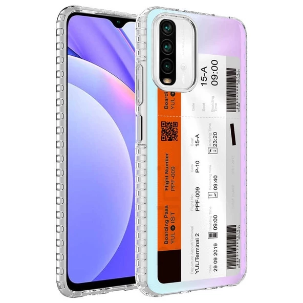 Xiaomi Redmi Note 10S Uyumlu  Uyumlu KılıfAirbag Kenarlı Renkli Desenli Silikon Elegans Kapak ürün görseli 1