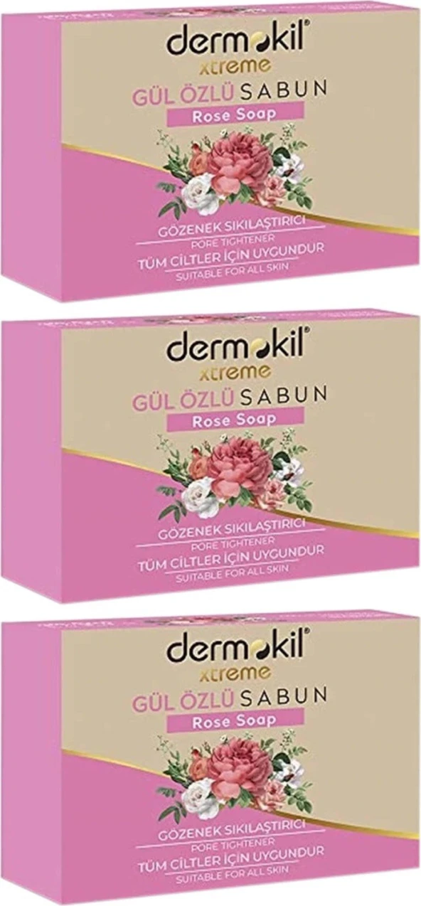 Dermokıl Sabun Gül Özlü 100GR 3'lü Paket ürün görseli 1