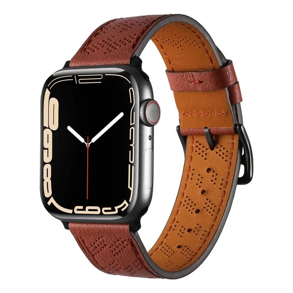 ​​​Watch 7 45mm KRD-76 PU Deri Kordon Strap Kayış ürün görseli 1