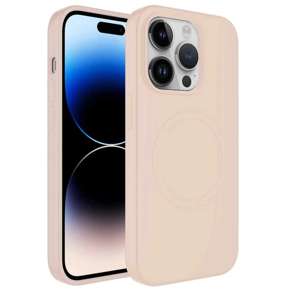iPhone 12 Pro Max Uyumlu  Uyumlu KılıfMagsafe Wireless Şarj Özellikli Pastel Renk Silikon Plas Kapak ürün görseli 1