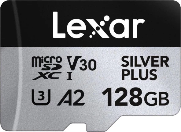 Lexar 128GB Silver Plus 205mb 4K V30 UHSI Micro SD Hafıza Kartı ürün görseli 1
