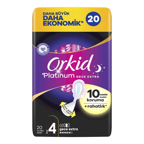 Orkid Platinum Gece Extra Ped 20x4 80 Adet - Resim 2