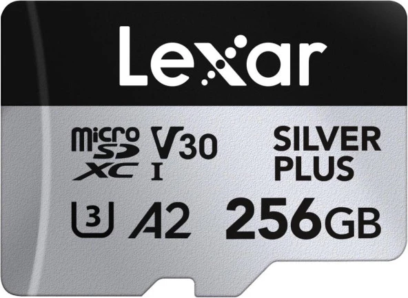 Lexar 256GB Silver Plus 205mb 4K V30 UHSI Micro SD Hafıza Kartı ürün görseli 1