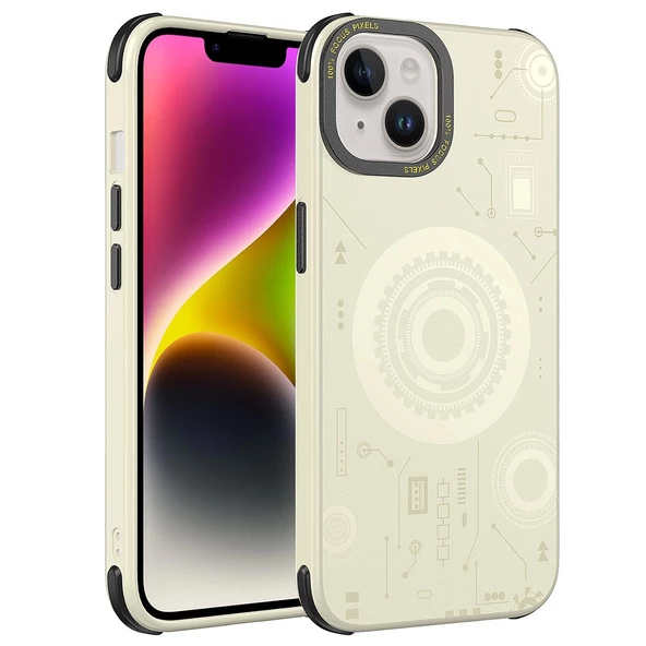 iPhone 14 Plus  Uyumlu KılıfWireless Şarj Özellikli Desenli Hot Kapak ürün görseli 1