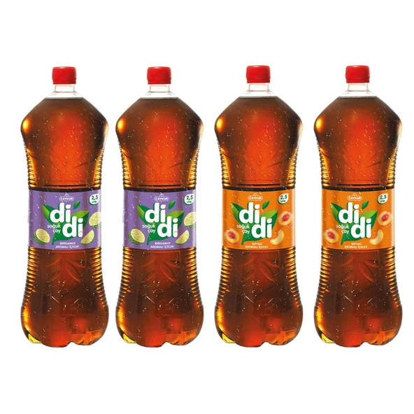 Didi Soğuk Çay Bergamut ve Şeftali 2500 ml x 4 lü Karma Paket ürün görseli 1