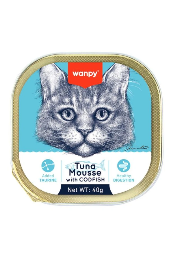Wanpy Ton Morina Balıklı Alutray Kedi Konserve 40 gr ürün görseli 1