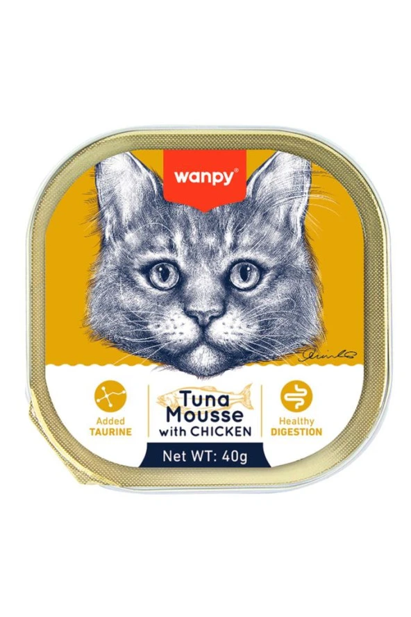 Wanpy Ton Balıklı Tavuklu Alutray Kedi Konserve 40 gr ürün görseli 1