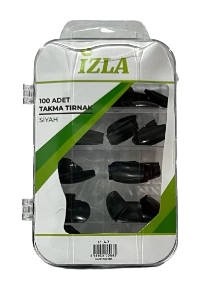 İzla 100 lü Siyah Takma Tırnak Seti ürün görseli 1