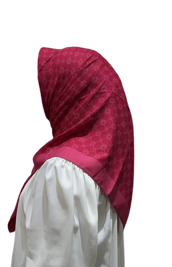 Elegance Monogram Eşarp - Fuşya - 1090500-993 ürün görseli 1