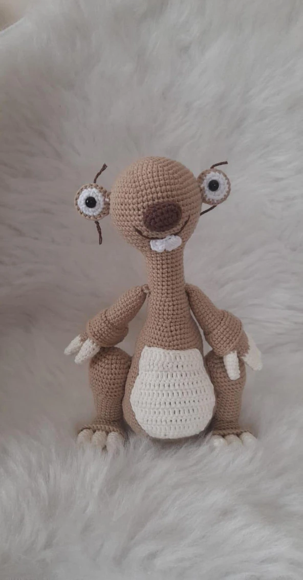 Buz Devri Sid Amigurumi Organik Oyuncak - Resim 2