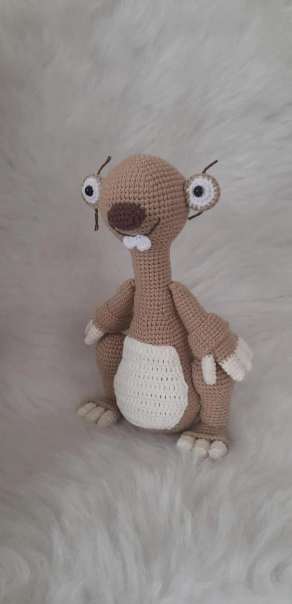Buz Devri Sid Amigurumi Organik Oyuncak - Resim 3