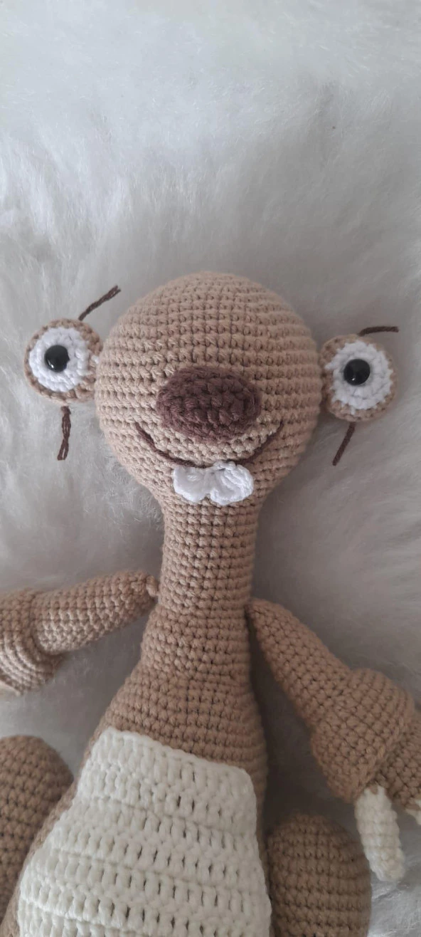 Buz Devri Sid Amigurumi Organik Oyuncak - Resim 4