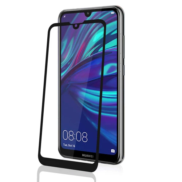 Huawei Y6 2019 Ekran Koruyucu 9D Tam Kaplayan Kavisli ürün görseli 1