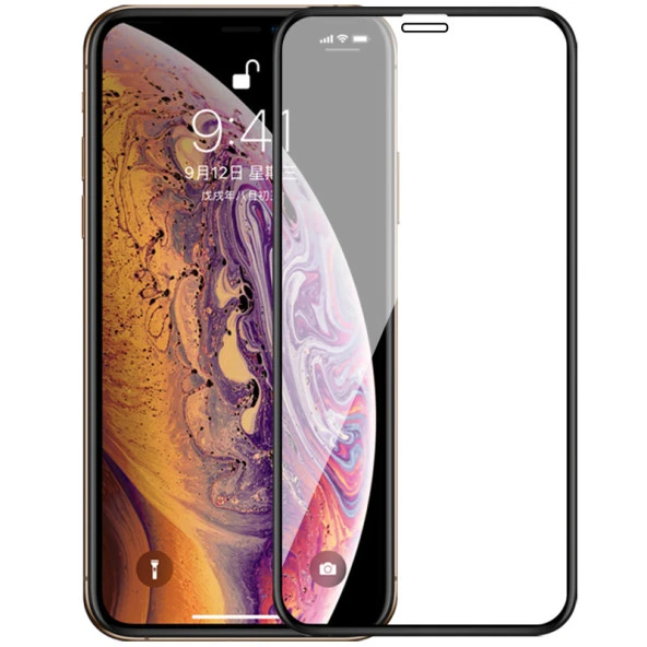 iPhone 11 Pro Max Ekran Koruyucu 9D Tam Kaplayan Kavisli ürün görseli 1