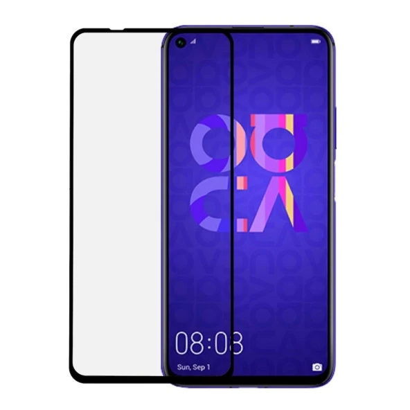 Huawei Nova 5T İle Uyumlu Ekran Koruyucu 9D Kırılmaz Cam Kavisli ürün görseli 1