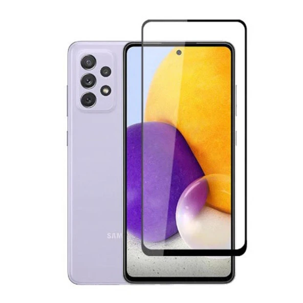 Samsung Galaxy A72 İle Uyumlu Ekran Koruyucu 9D Tam Kaplayan Kırılmaz Cam Kavisli ürün görseli 1